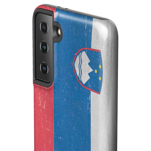 Slovenia Flag Distressed Galaxy S21 Plus 5G Pro Case